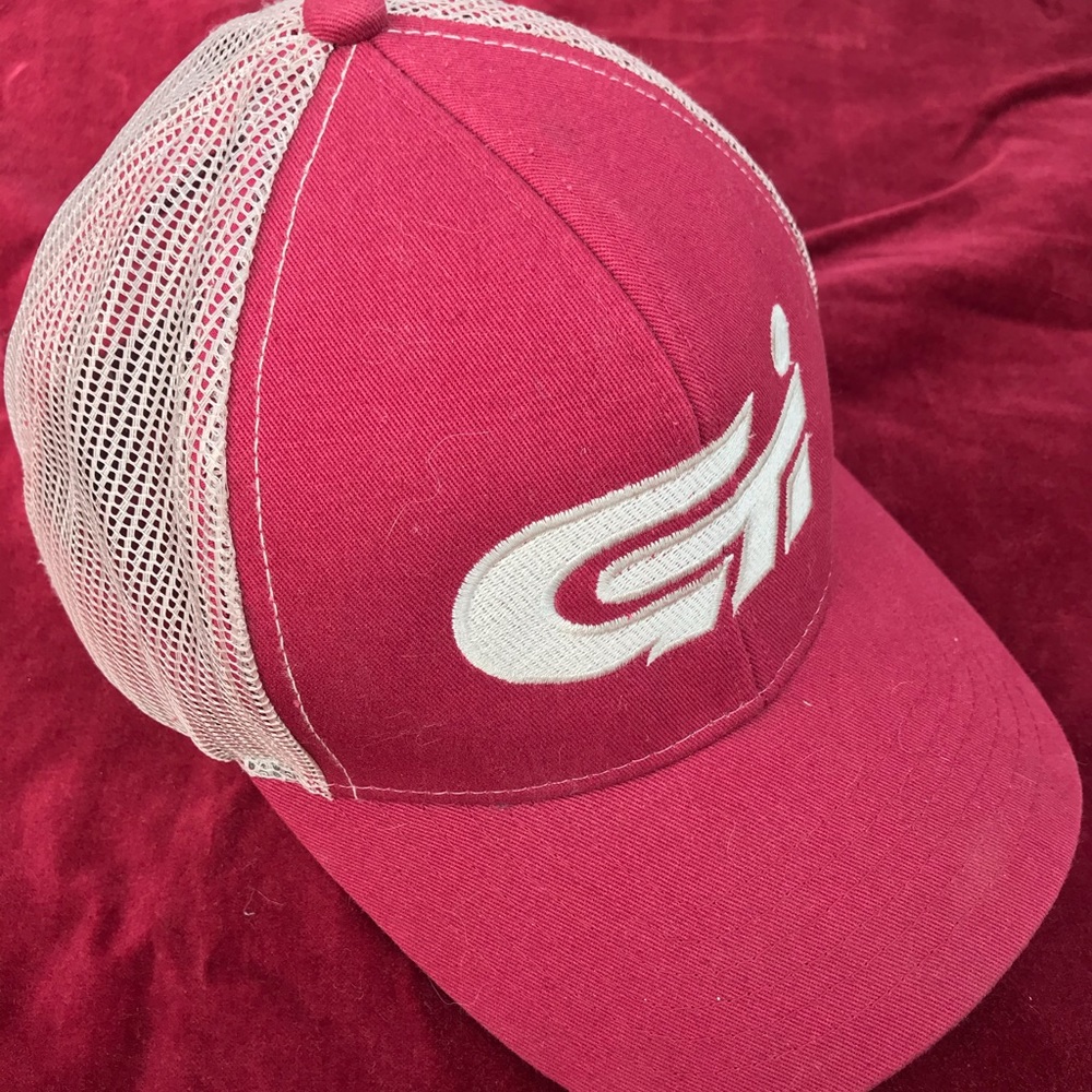 Wine Red Snap Back GTI Summer Trucker Hat